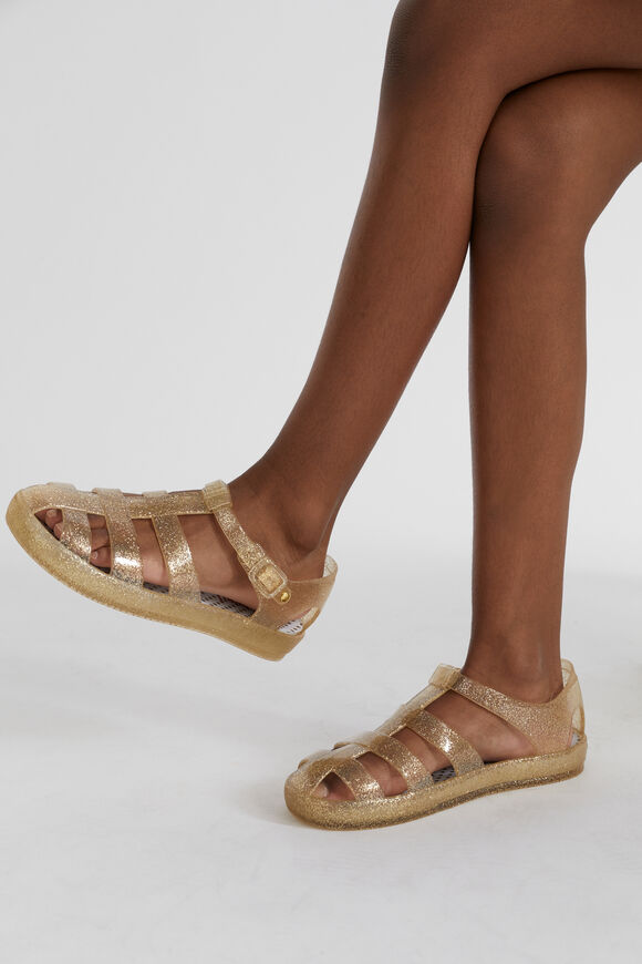 Glitter Cage Jelly Sandal  Gold  hi-res
