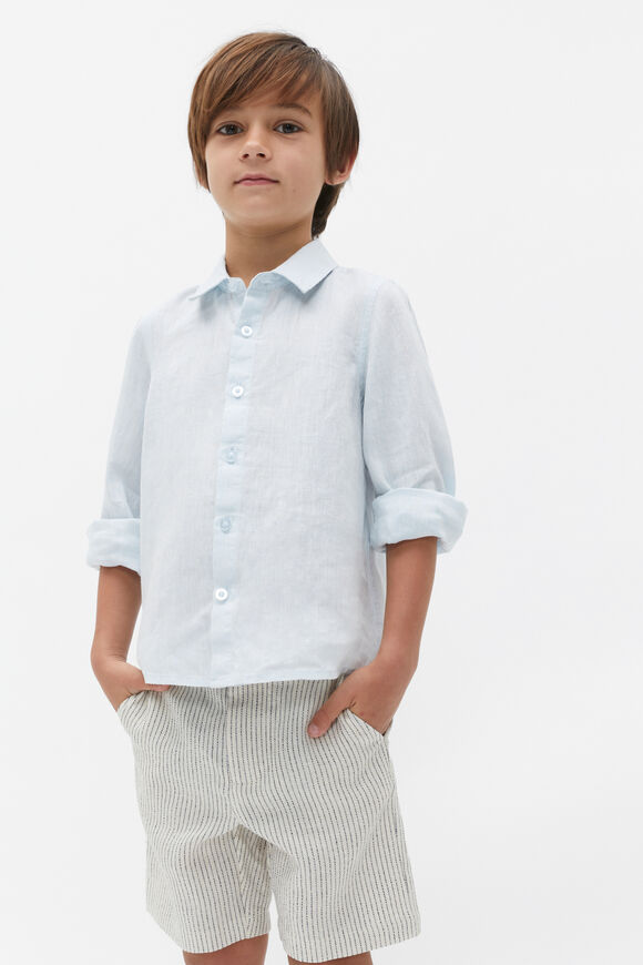 Linen Shirt  Ice Blue  hi-res
