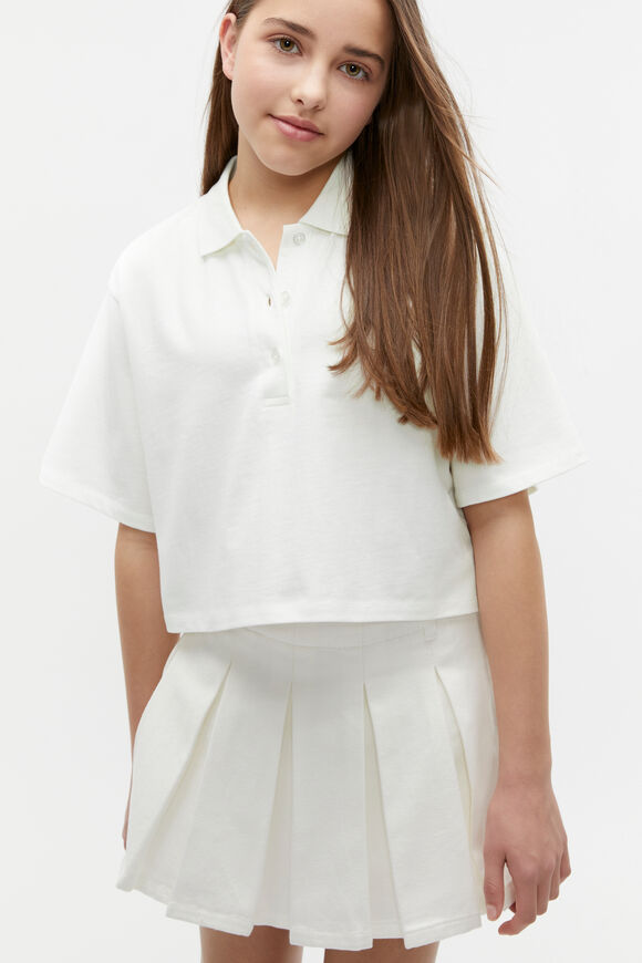 Polo Collar Tee  White  hi-res