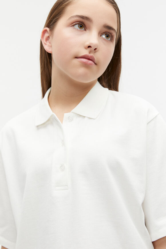 Polo Collar Tee  White  hi-res