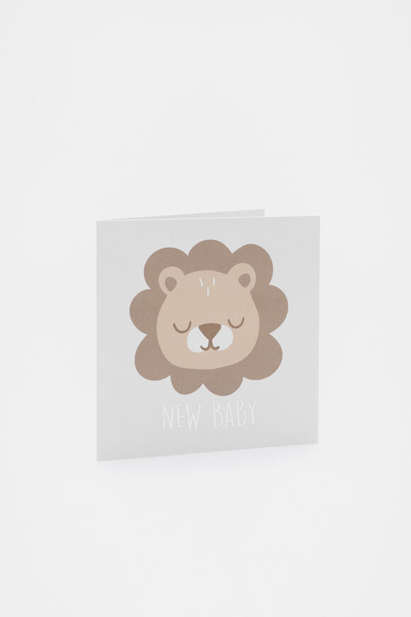 Large New Baby Lion Card  Multi  hi-res