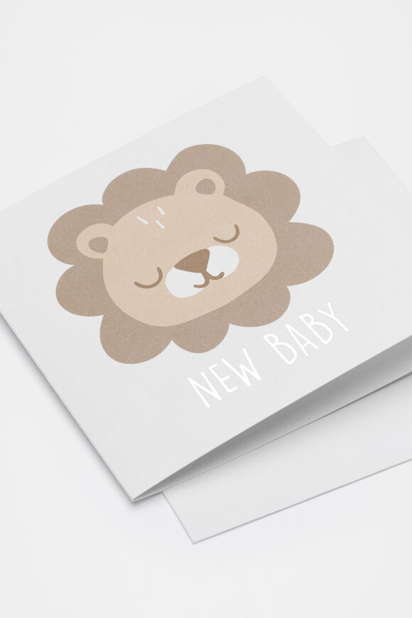 Large New Baby Lion Card  Multi  hi-res
