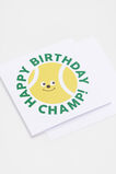 Happy Birthday Tennis Ball Card  Multi  hi-res