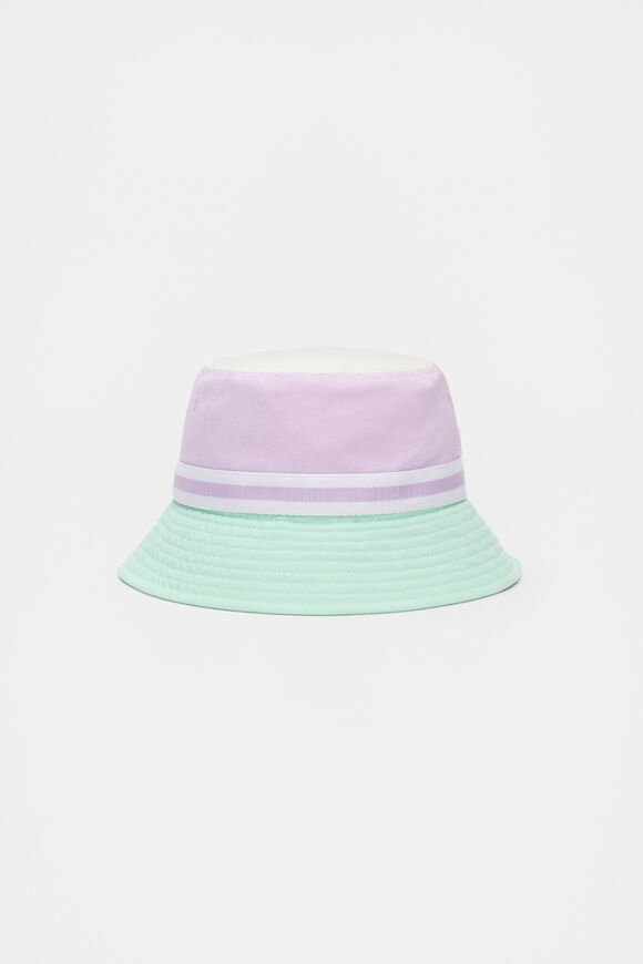 Colourblock Bucket Hat  Soft Lilac  hi-res