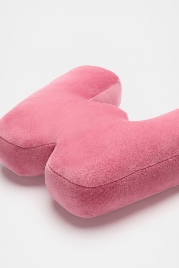 Raspberry Velvet Initial Cushion  W  hi-res