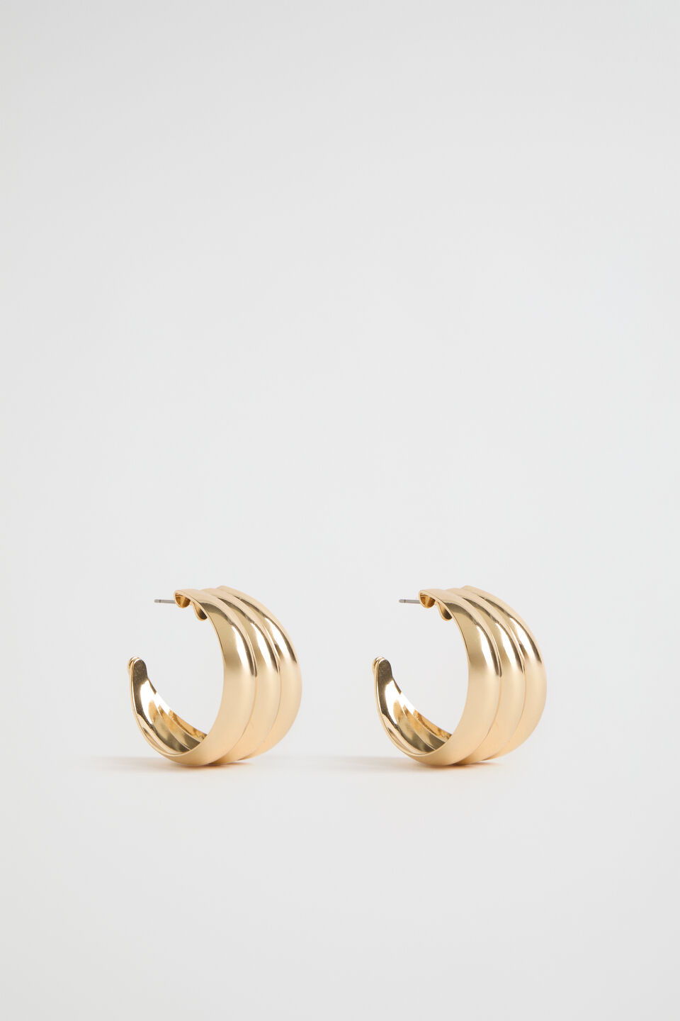 Oversized Triple Hoop  Gold