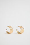 Oversized Triple Hoop  Gold  hi-res