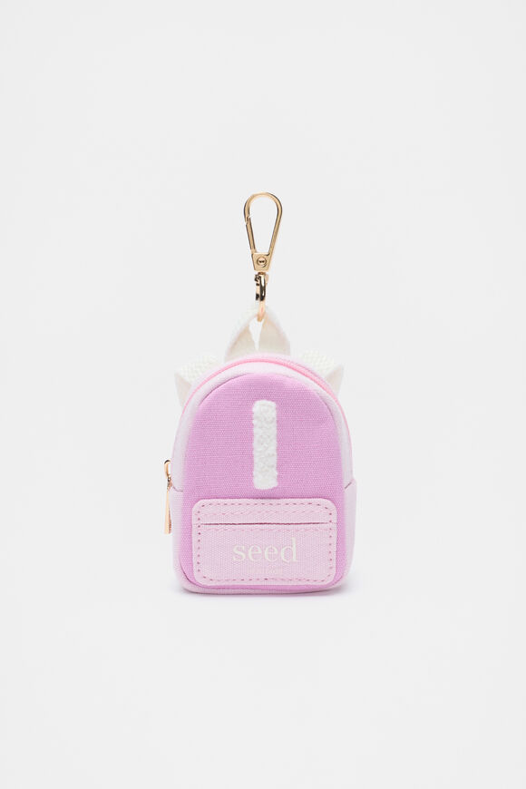 Mini Backpack Initial Keyring  I  hi-res