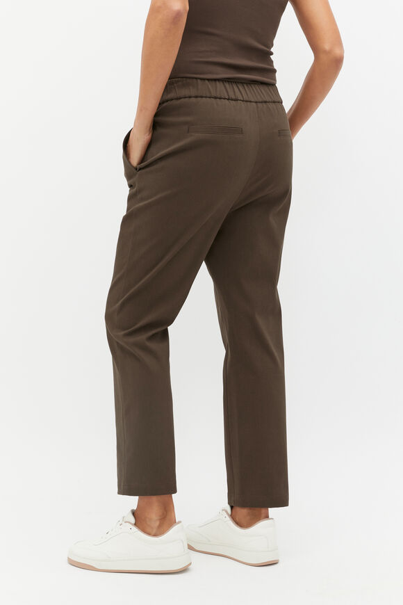 Tapered Leg Tie Pant  Dark Espresso  hi-res