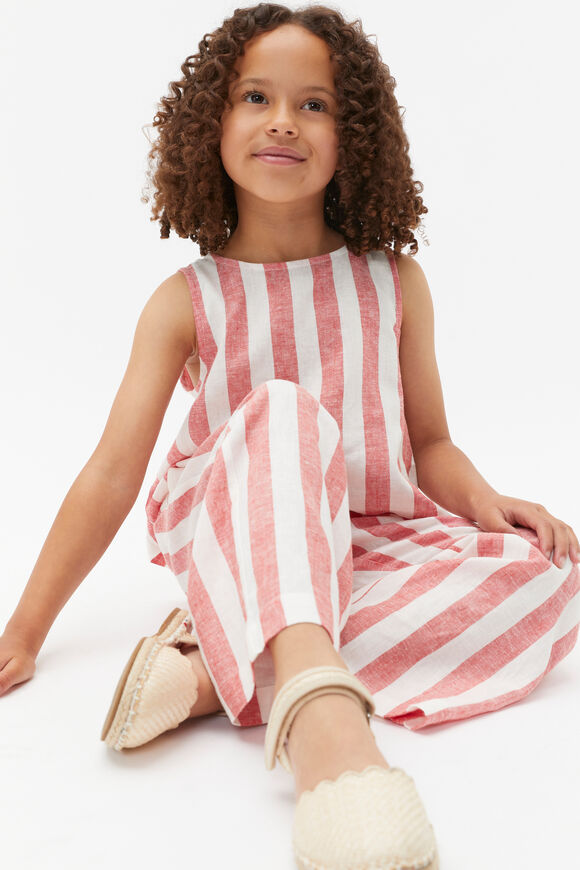 Stripe Shell Top  Strawberry Red  hi-res