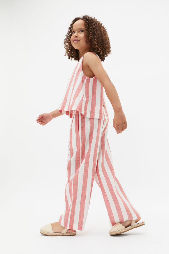 Stripe Shell Top  Strawberry Red  hi-res