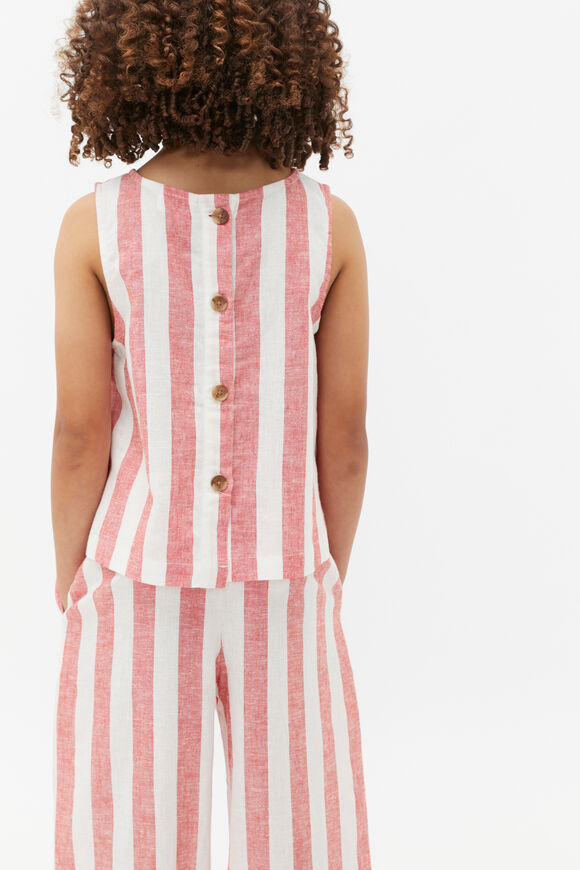 Stripe Shell Top  Strawberry Red  hi-res