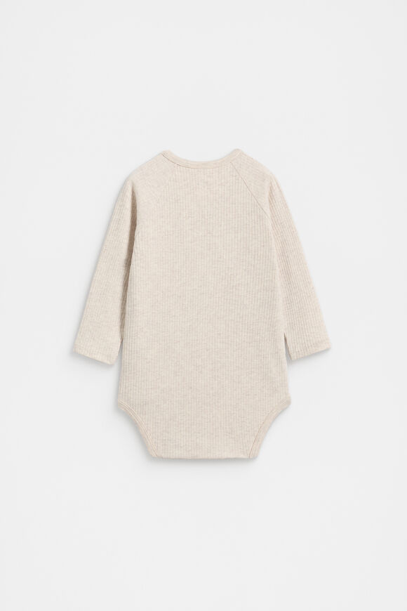 Logo Wrap Bodysuit  Cream Marle  hi-res