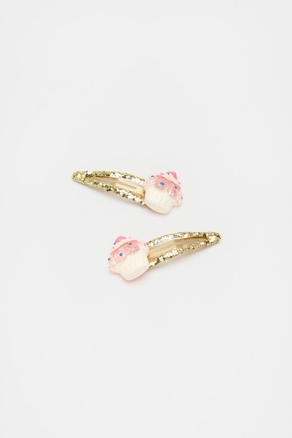 Glitter Cupcake Snaps  Gold  hi-res