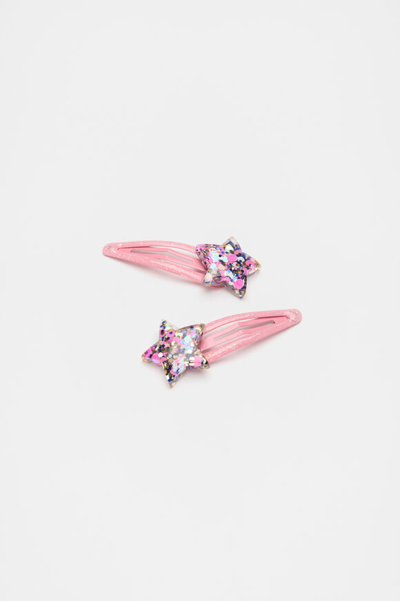 Star Glitter Resin Snaps  Multi  hi-res