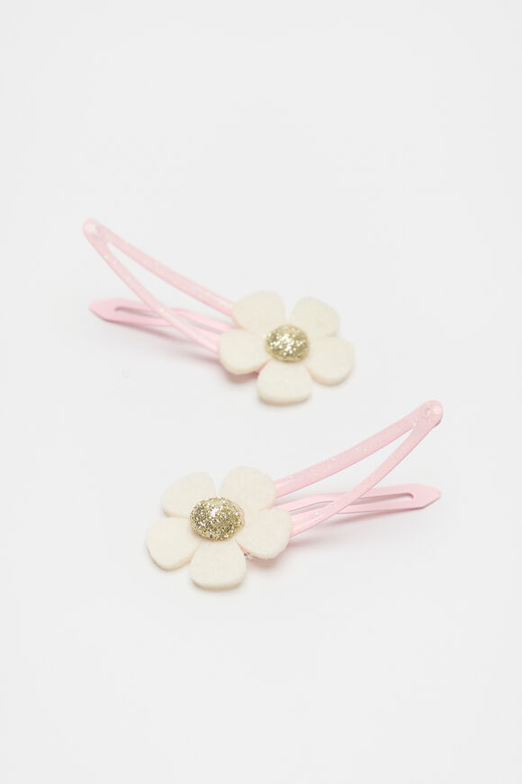 Felt Flower Snaps  Classic Cream  hi-res