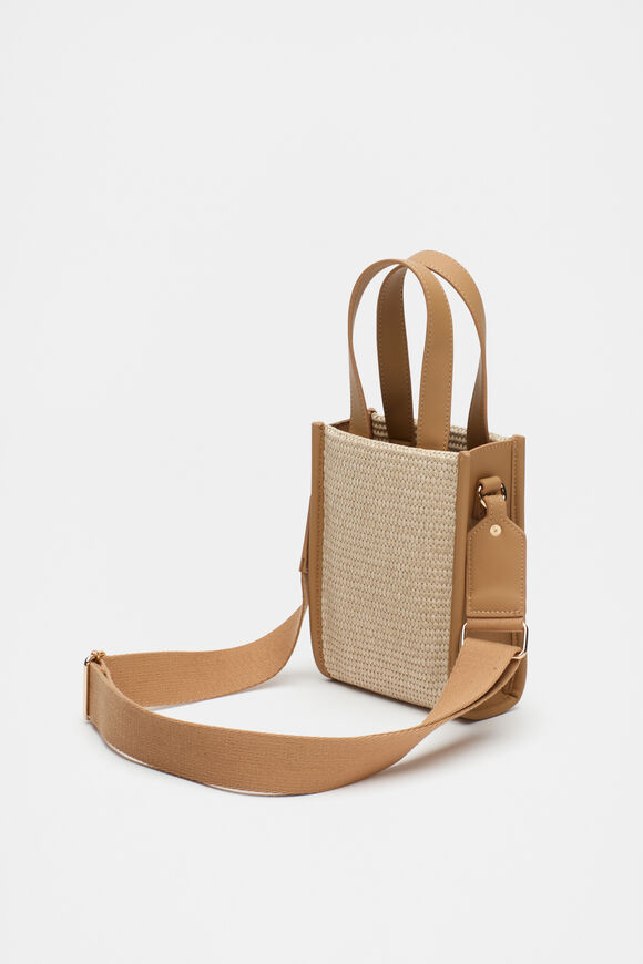 Woven Mini Crossbody Bag  Caramel  hi-res