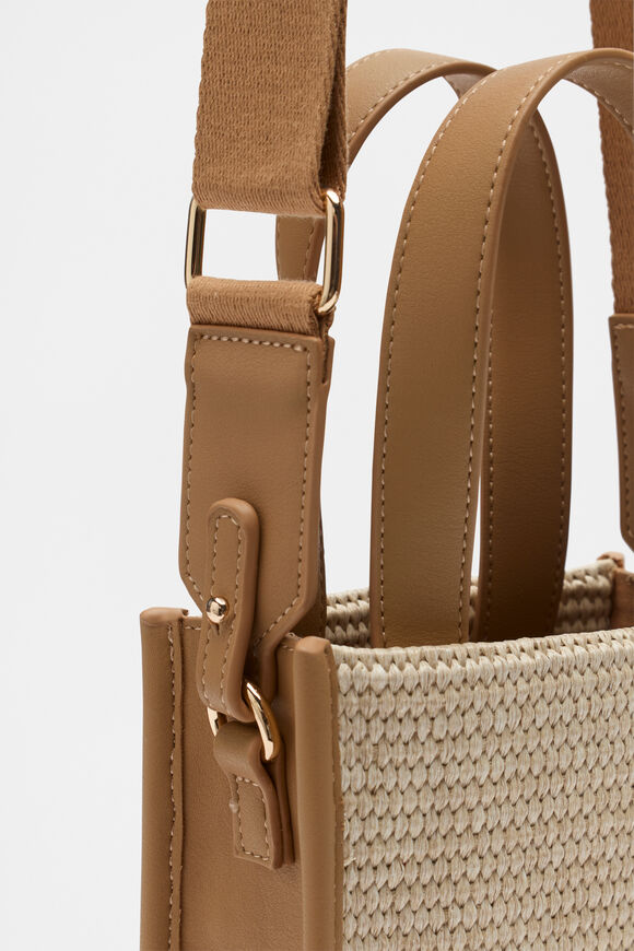 Woven Mini Crossbody Bag  Caramel  hi-res