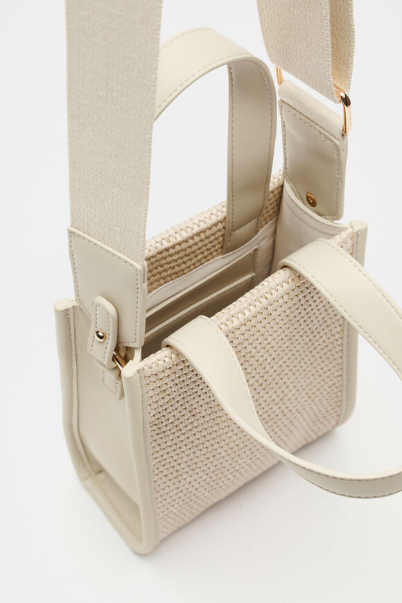 Woven Mini Crossbody Bag  Stone  hi-res