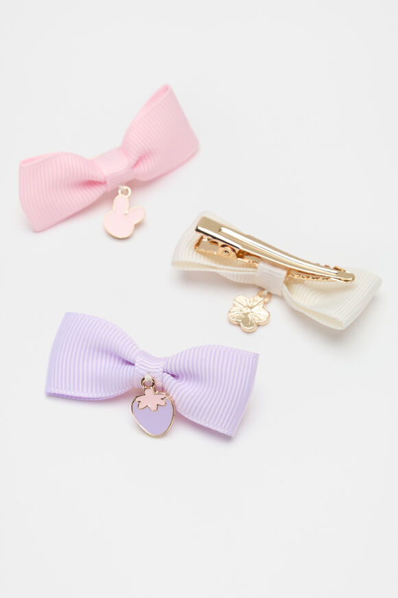 Bow Charm Duck Clip Pack  Multi  hi-res