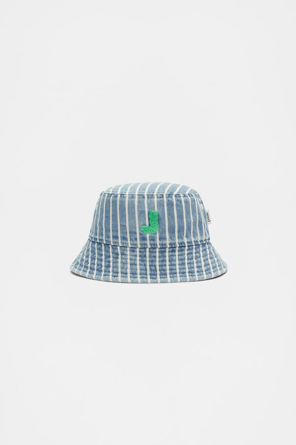 Initial Stripe Sun Hat  J  hi-res