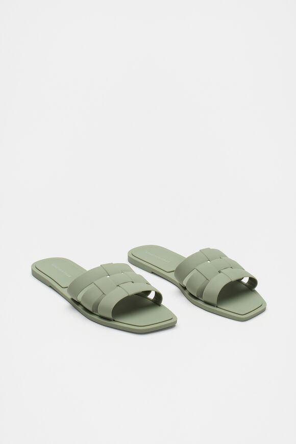 Woven Moulded Slide  Pale Olive  hi-res