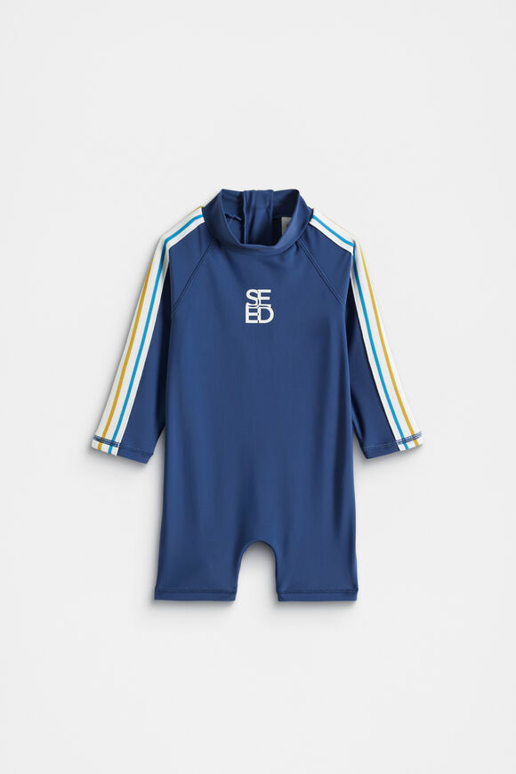 Side Stripe Rashsuit  Airforce Blue  hi-res