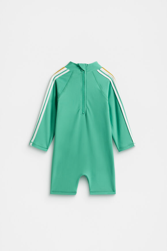 Side Stripe Rashsuit  Deep Emerald  hi-res