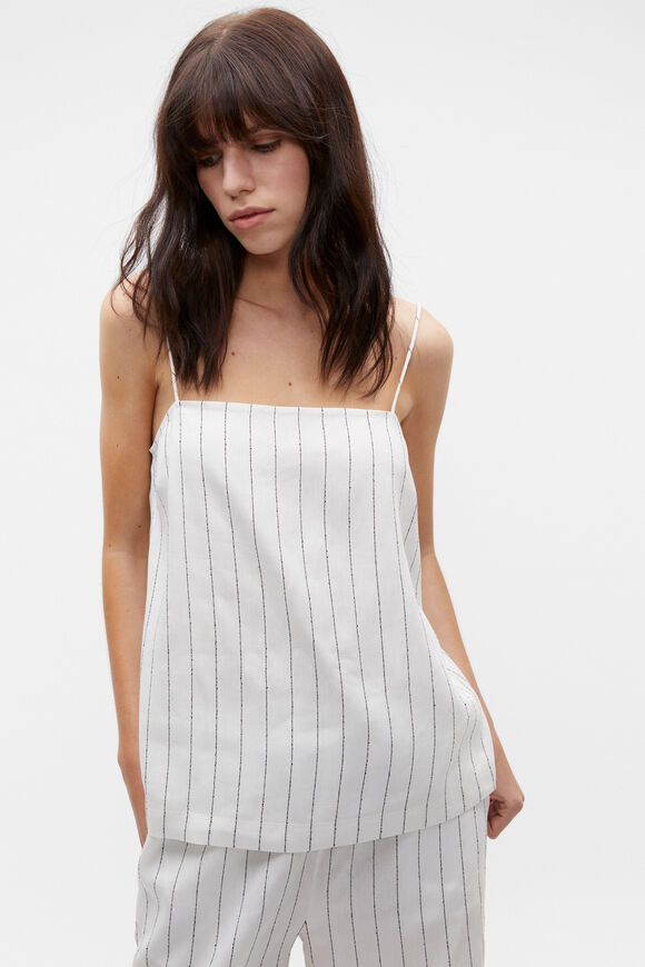 Linear Stripe Camisole  Cloud Cream Stripe  hi-res