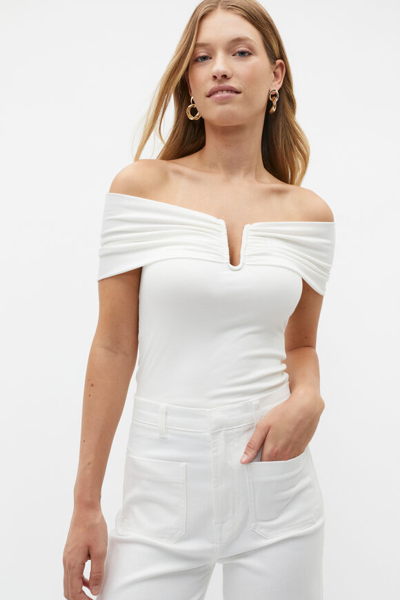 Off Shoulder Top  Cloud Cream  hi-res