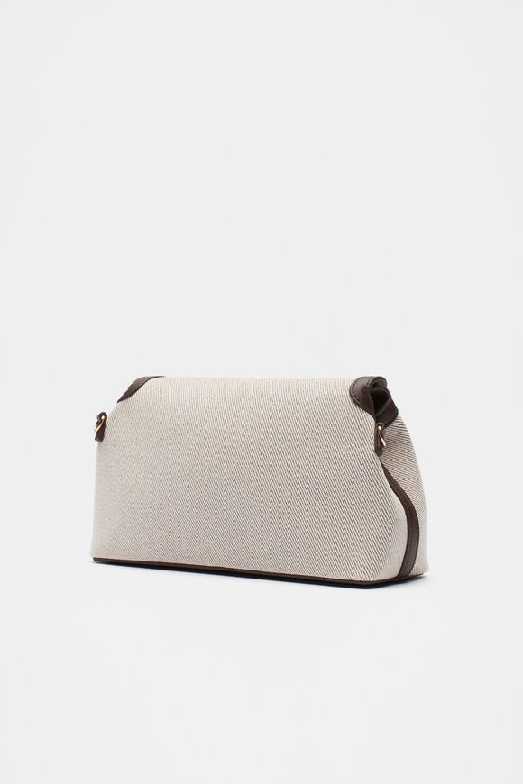 Textured Curved Handbag  Dark Espresso  hi-res