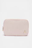 Initials Make Up Bag Rose Petal  A  hi-res