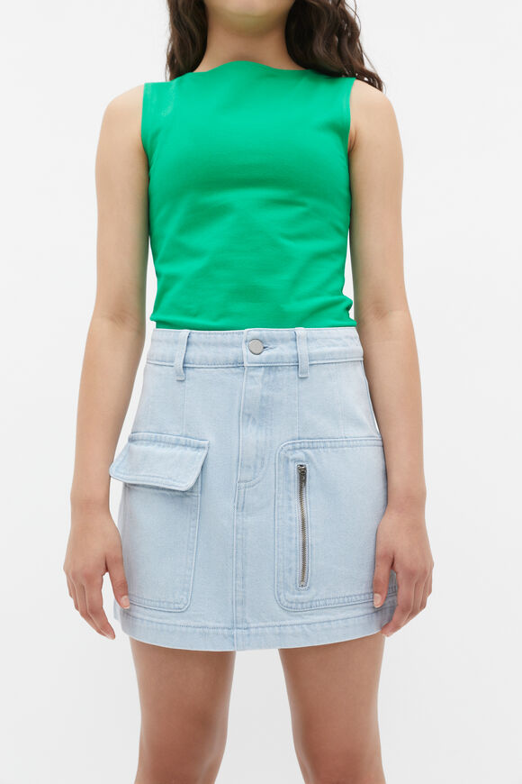 Cargo Denim Skirt  Glacier Denim  hi-res