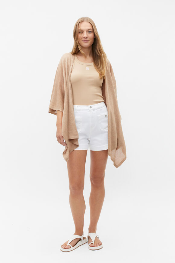 Fine Knit Poncho  Nougat  hi-res