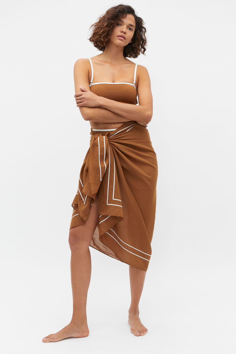 Rib Contrast Bikini  Cinnamon Spice