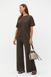 Crepe Knit Wide Leg Pant  Dark Espresso  hi-res