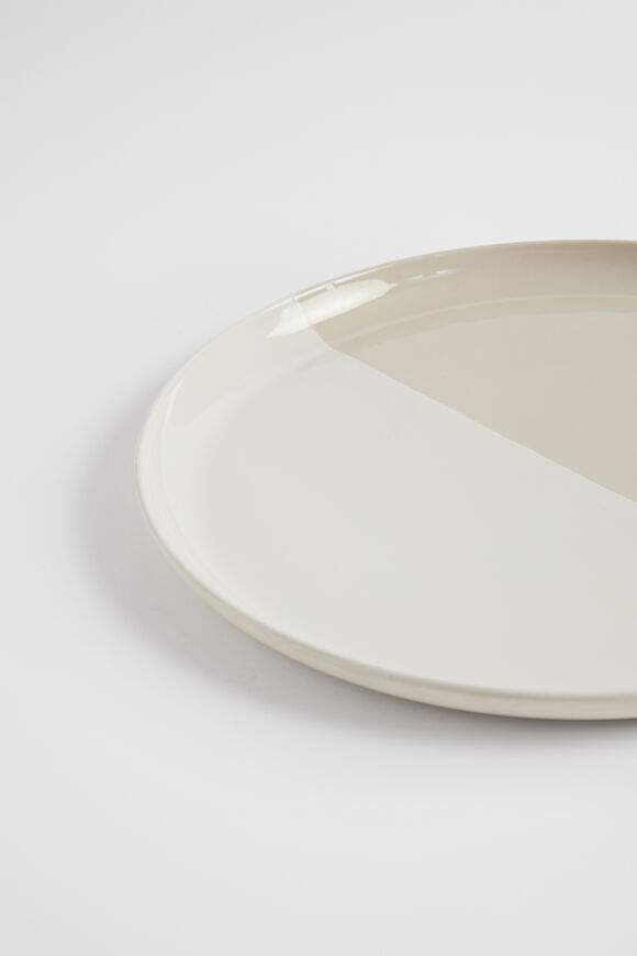 Ezra Two Tone Dinner Plate  Cloud Cream  hi-res