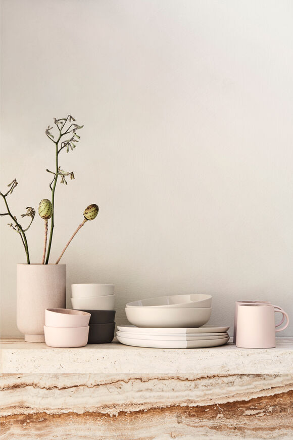 Ezra Two Tone Dinner Plate  Cloud Cream  hi-res
