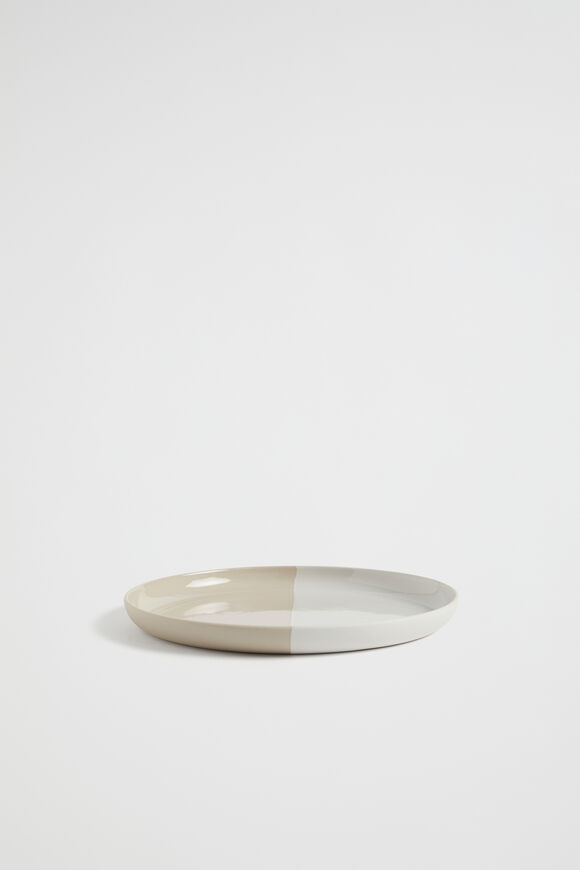 Ezra Two Tone Side Plate  Cloud Cream  hi-res