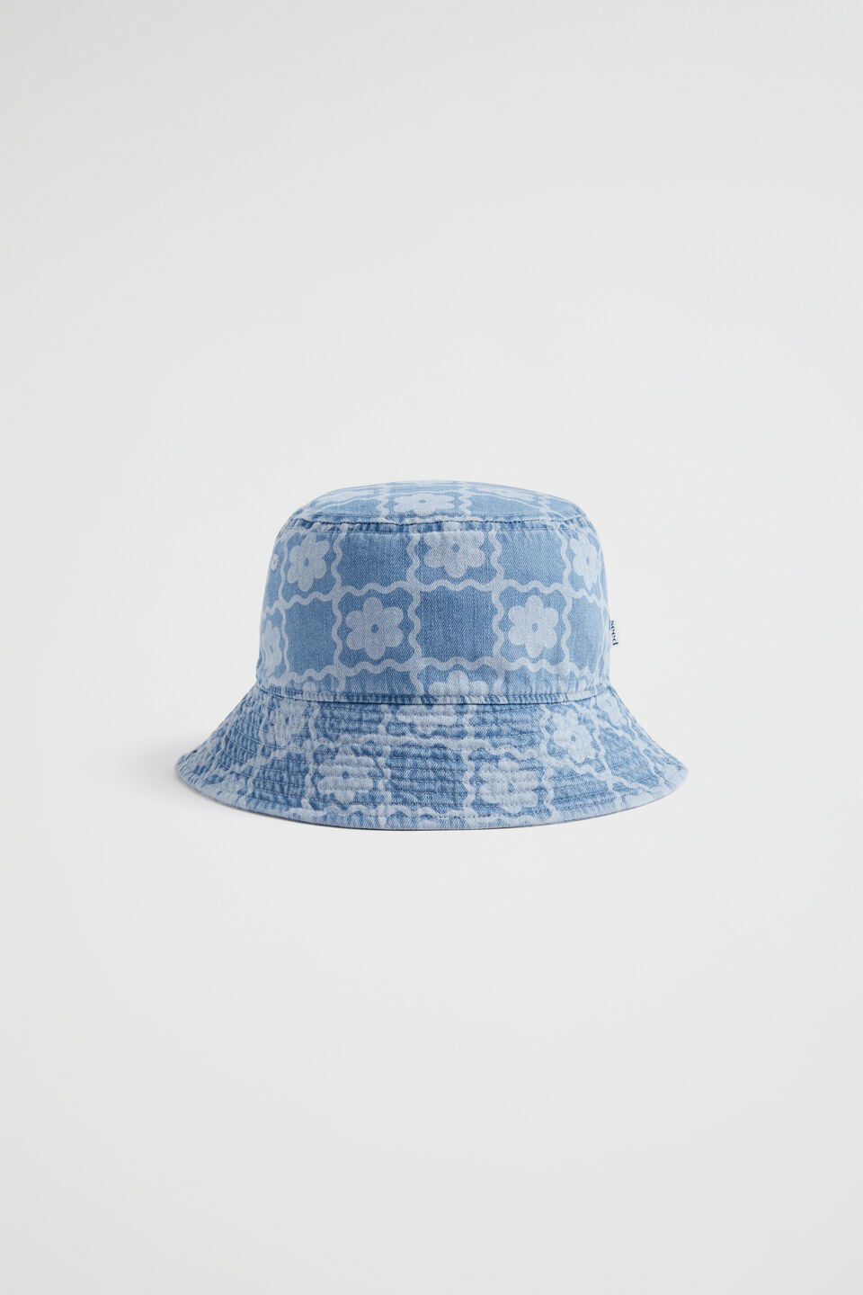 Daisy Check Bucket Hat  Clean Blue Wash