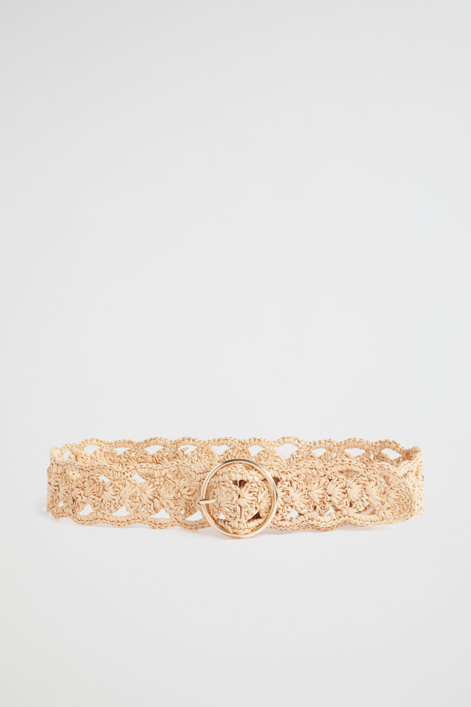Lauren Raffia Belt  Natural