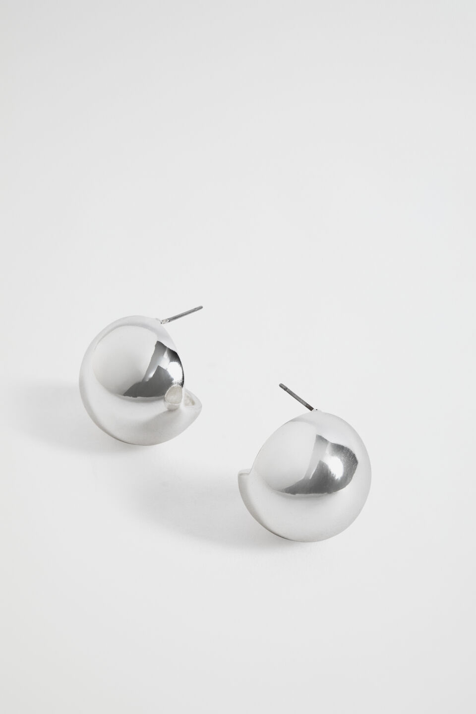 Sphere Hoop  Silver