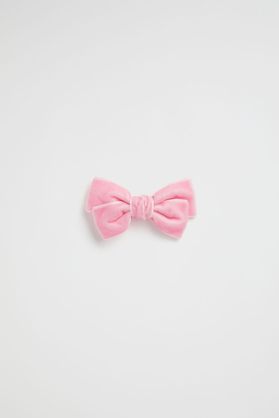 Large Velvet Bow Duck Clip  Candy Pink