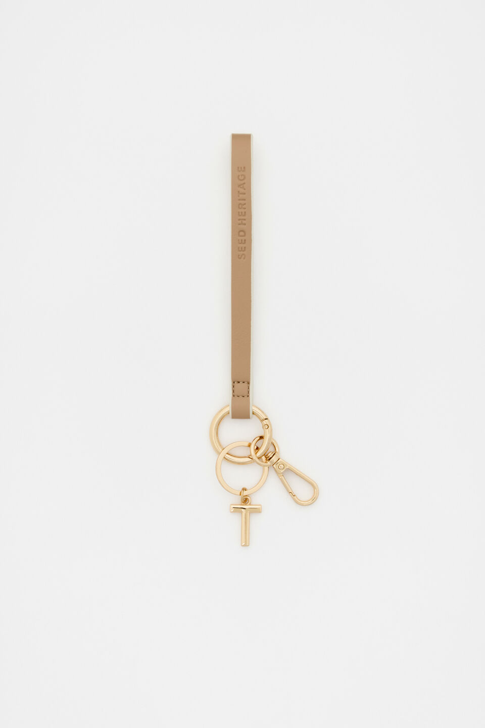 Soft Beige Wrist Letter Strap  T