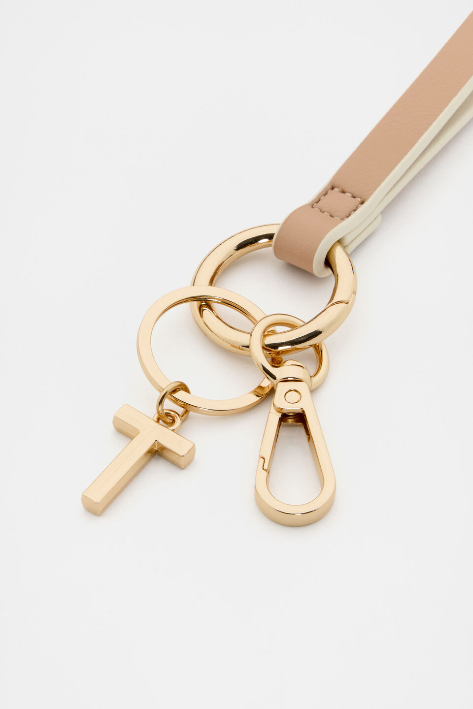 Soft Beige Wrist Letter Strap  T