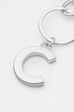 Silver Initials Keyring  C  hi-res