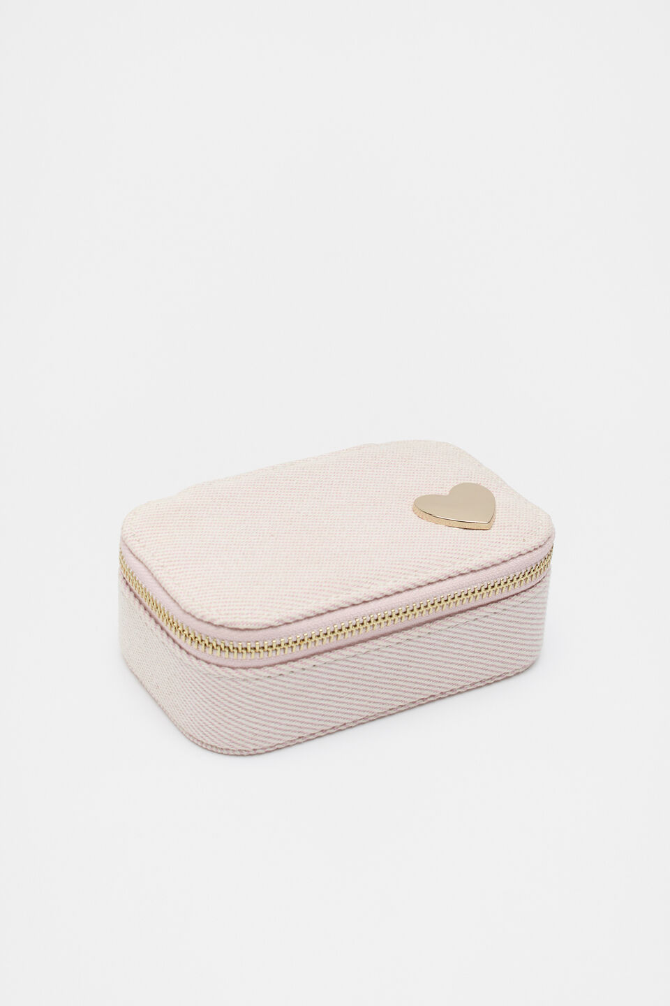 Initials Mini Jewellery Case Rose Petal  Heart