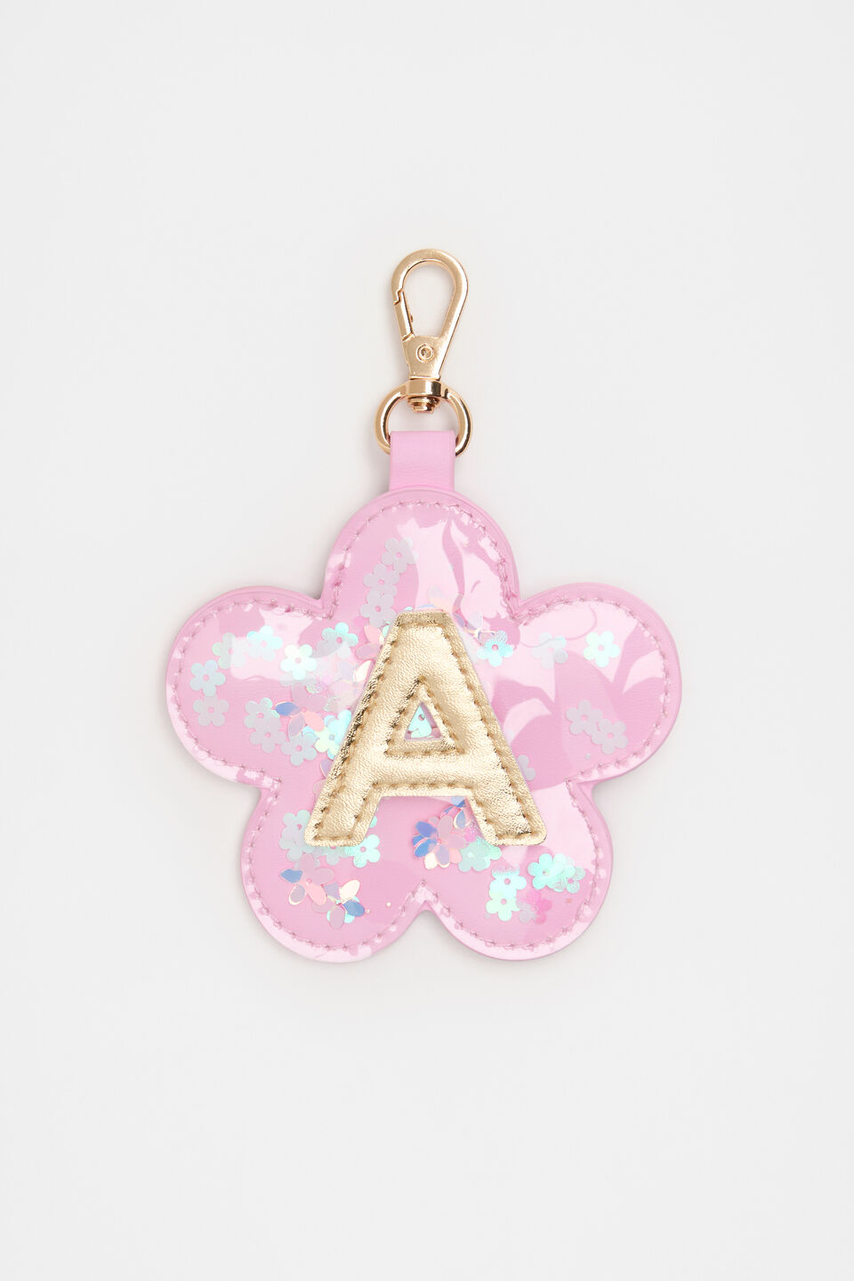 Flower Initial Keyring  A