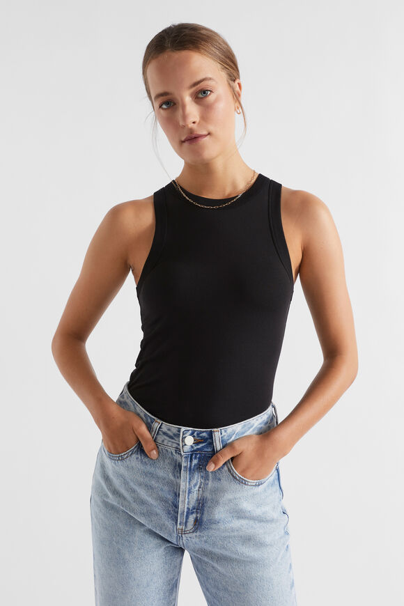 Core Fitted Tank  Black  hi-res