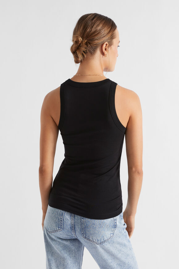 Core Fitted Tank  Black  hi-res